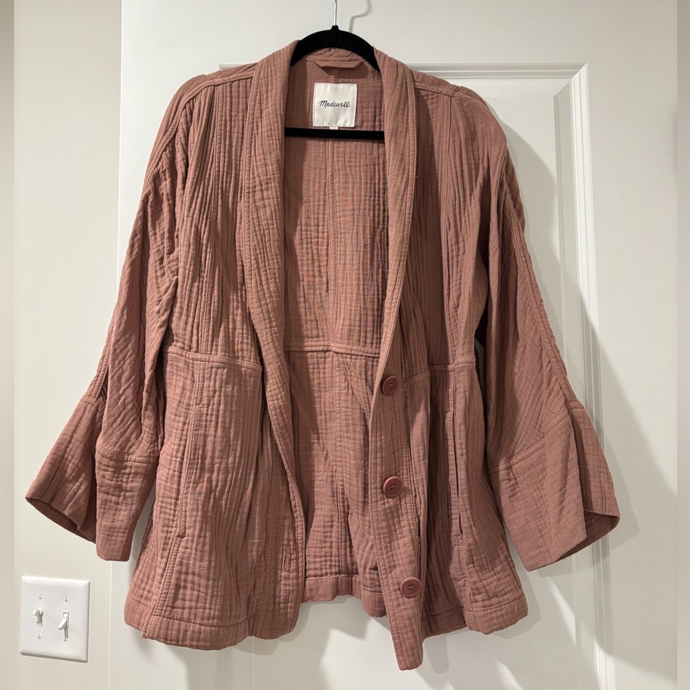 Madewell mauve kimono blazer size XS